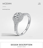 Luxury Round Classic Ten Hearts AAAA Simulated Diamonds Silver Ring - Romantic Wedding Statement Jewellery - The Jewellery Supermarket