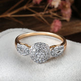 14 Karat Gold Filled Top Quality Luxury AAA Zircon Diamonds Golden Silver Colour Rings