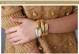 High Quality Fashion Snake Luxury Gold Quartz Winding Bangle Watches with Crystals for Women - Ideal Gift for Ladies