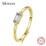 Minimalism Sparkling Emerald Cut AAAA Simulated Diamonds Rings For Women - Wedding Engagement Jewellery - The Jewellery Supermarket