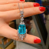 New Arrival Paraiba Tourmaline Fashion Necklace Pendant Ring Earrings  Women's Luxury Wedding Fine Jewellery - The Jewellery Supermarket