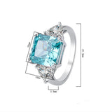 Sparkling Vintage 5CT Mint Green Lab Created AAAAA Tourmaline Gemstone Big Silver Rings for Women, Fine Jewellery - The Jewellery Supermarket