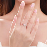 Luxury Pricess Cut 925 Sterling Silver AAAA Lab Created Diamond Ring Fine Jewellery