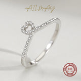 Hearts Design AAAA Lab Created Diamonds 925 Sterling Silver Stackable Rings