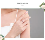 Fashion Love Heart Sterling Silver Line Clear AAAA Lab Created Diamonds Ring