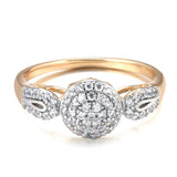 14 Karat Gold Filled Top Quality Luxury AAA Zircon Diamonds Golden Silver Colour Rings