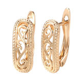 14K Gold Filled Hollow Multi Pattern Charm Loops Bohemian Glossy Earrings