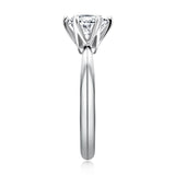 1CT 0.5CT 2CT 3CT VVS1 D Colour Moissanite Solitaire Wedding Engagement Silver Rings