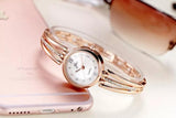 New Fashion Famous Brand Rose Gold Silver Colour Mesh Stainless Steel Dress Casual Quartz Ladies Watch - The Jewellery Supermarket