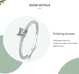 Luxury Pricess Cut 925 Sterling Silver AAAA Lab Created Diamond Ring Fine Jewellery