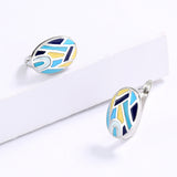Simple Irregular Color Hanmade Enamel Classic Drop Women's Earrings