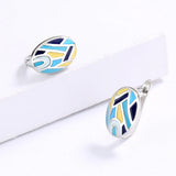 Simple Irregular Color Hanmade Enamel Classic Drop Women's Earrings