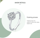Fashion Sterling Silver Sparkling Round Clear AAAA Lab Created Diamond Charm Ring