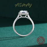 Fashion Luxury Princess Square Cut AAAA Lab Created Diamonds 925 Silver Rings
