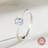 Sparkling Oval-Cut Solitaire AAAA Lab Created Diamond 925 Sterling Silver Ring