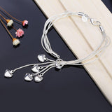 925 Sterling Silver Charm Bracelet Hook Five Heart -  Silver Charm Bracelets for Women High Quality Fine Jewellery - The Jewellery Supermarket