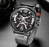 New Arrival Top Brand Leather Chronograph Waterproof Sport Automatic Date Quartz Mens Watches - The Jewellery Supermarket