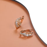 14K Gold Filled AAA White Zircon Diamonds Heart & Arrow Stone Cut Clip Elegant Earrings