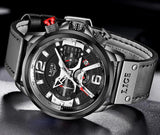 New Arrival Top Brand Leather Chronograph Waterproof Sport Automatic Date Quartz Mens Watches - The Jewellery Supermarket