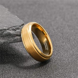 New Arrival Classic Gold Colour Tungsten Carbide Unisex Luxury Wedding Rings - Popular Jewellery - The Jewellery Supermarket