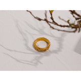 18K Gold Plated Sun Star Moon Stainless Steel Stylish Celestial Women Ring