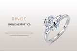 Marvelous Oval Cut Luxury Sparkling AAAA Lab Created Diamond 925 Silver Rings