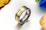 New Arrival High Quality Silver Colour Gold Tungsten Carbide Rings -  Mens Engagement Wedding Rings - The Jewellery Supermarket