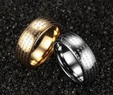 New Arrival Gold-Colour Buddhist Dome 8MM Tungsten Carbide Mens Woman Ring - Popular Choice - The Jewellery Supermarket