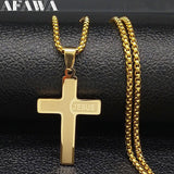 Popular Stainless Steel Long JESUS CROSS Necklaces - Gold Colour Chain Christian Necklaces Jewellery - The Jewellery Supermarket