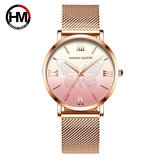Luxury 3D Butterfly Top Brand Elegant Women Watches Quartz Movement Stainless Steel Waterproof Wristwatches