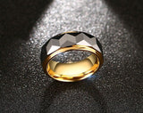 New Fashion 8mm Tungsten Steel Geometric Ring For Men Wedding Engagement Ring - Highest Seller - The Jewellery Supermarket