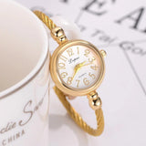 New Simple Gold Bangle Bracelet Luxury Fashion Brand Retro Ladies Wristwatches - The Jewellery Supermarket