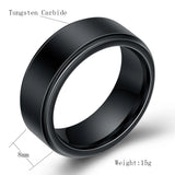 Brushed Polish Finished 6mm/8mm Tungsten Carbide Black/Silver/Gold/Purple/Rainbowd Ring