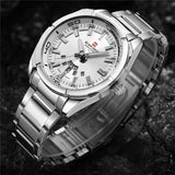 New Arrival Top Brand Luxury Military Army Business Steel Band Quartz Watch Date Week Sport Mens Watches - The Jewellery Supermarket