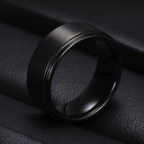Brushed Polish Finished 6mm/8mm Tungsten Carbide Black/Silver/Gold/Purple/Rainbowd Ring