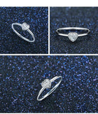 New Fashion Sterling Silver Clear Heart AAAA Simulated Diamonds Classic Ring For Women - Wedding Jewellery - The Jewellery Supermarket