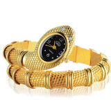 Luxury High Quality Gold Colour Women's Snake Quartz Bracelet Watch - Fashion Ladies Watches