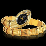 New Arrival Unique Fashion Snake Shaped Silver Gold Bracelet Crystal Luxury  Ladies Luxury Wristwatches, Ideal Gifts