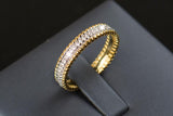 Attractive New Fashion Gold Color Real 925 Sterling Silver ring AAAA Simulated Diamonds Wedding Jewellery - The Jewellery Supermarket