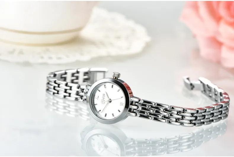 New 20mm Mini Gold Quartz Women's Watch - Fashion Lady Small Bracelet Chain Simple Ladies Watch - The Jewellery Supermarket