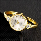 New Arrival Luxury Gold Stainless Steel Women Watches - Fashion Bracelet Bangle Ladies Watches With CZ Crystals - The Jewellery Supermarket