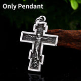 New 316L Stainless Steel Jesus Christ Cross Mens Pendant Necklace - Religious Believers High Quality Jewellery - The Jewellery Supermarket