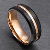 New Arrival 8mm Wide Selection of  Tungsten Carbide Wedding Rings - Vintage Style Men Jewellery - The Jewellery Supermarket
