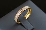 Attractive New Fashion Gold Color Real 925 Sterling Silver ring AAAA Simulated Diamonds Wedding Jewellery - The Jewellery Supermarket