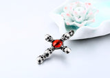 New Stainless Steel Christian Pendant Necklace Retro Red Devil Eye Pendant - Punk Style Cross Skull Pendants  - The Jewellery Supermarket