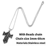 New 316L Stainless Steel Jesus Christ Cross Mens Pendant Necklace - Religious Believers High Quality Jewellery - The Jewellery Supermarket