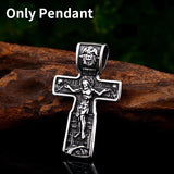 New 316L Stainless Steel Jesus Christ Cross Mens Pendant Necklace - Religious Believers High Quality Jewellery - The Jewellery Supermarket