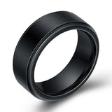 Brushed Polish Finished 6mm/8mm Tungsten Carbide Black/Silver/Gold/Purple/Rainbowd Ring