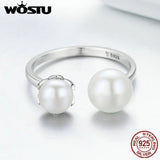 New Arrival 925 Sterling Silver & Freshwater Pearl Cultured Elegance Rings