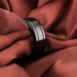 Fashion Quality Black Tungsten Wedding Ring For Men - Popular Jewellery Fashion Big Ring - The Jewellery Supermarket